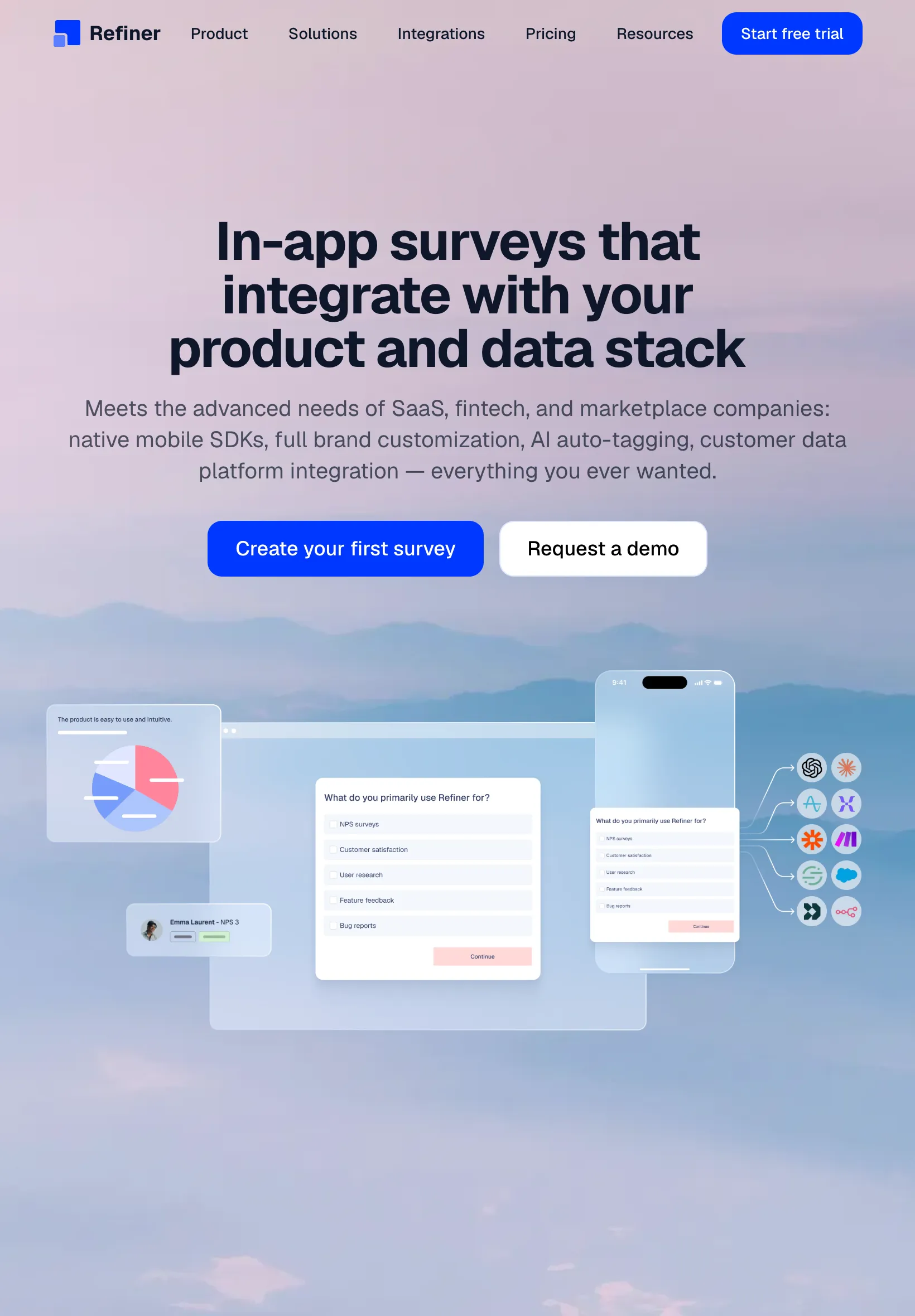 Refiner homepage